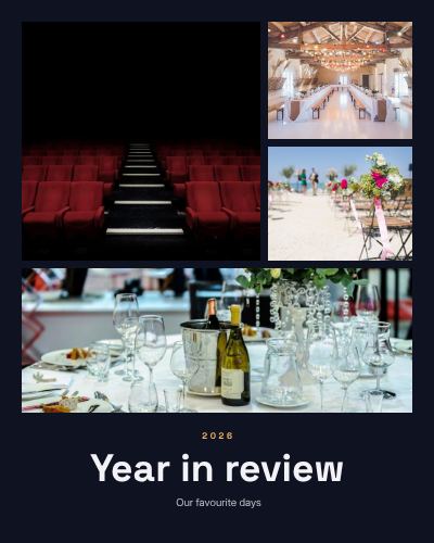 Midnight Year in review 4 Photo Collage template
