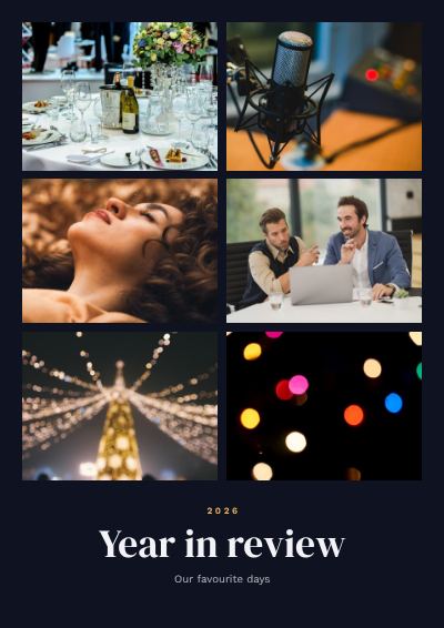 Midnight Year in review 6 Photo Collage template