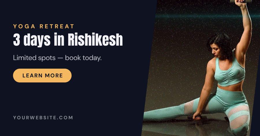 Midnight Yoga Retreat Facebook Post — editable social media template