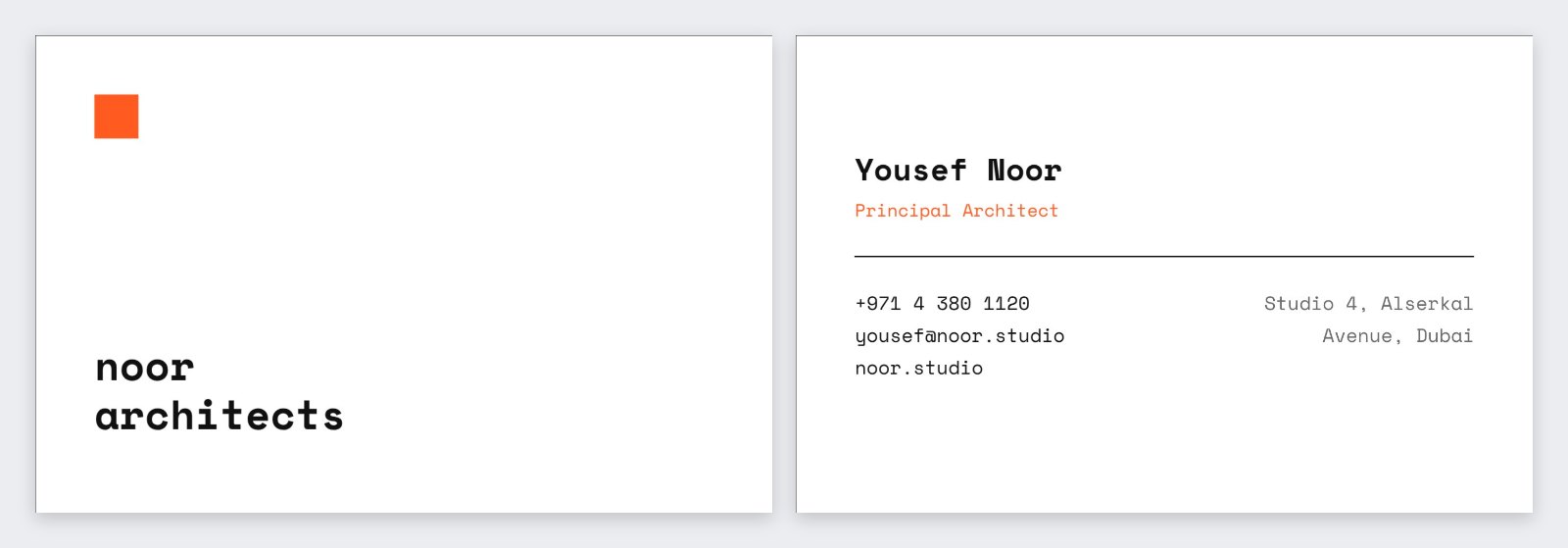 Minimal Architect Card — editable business template