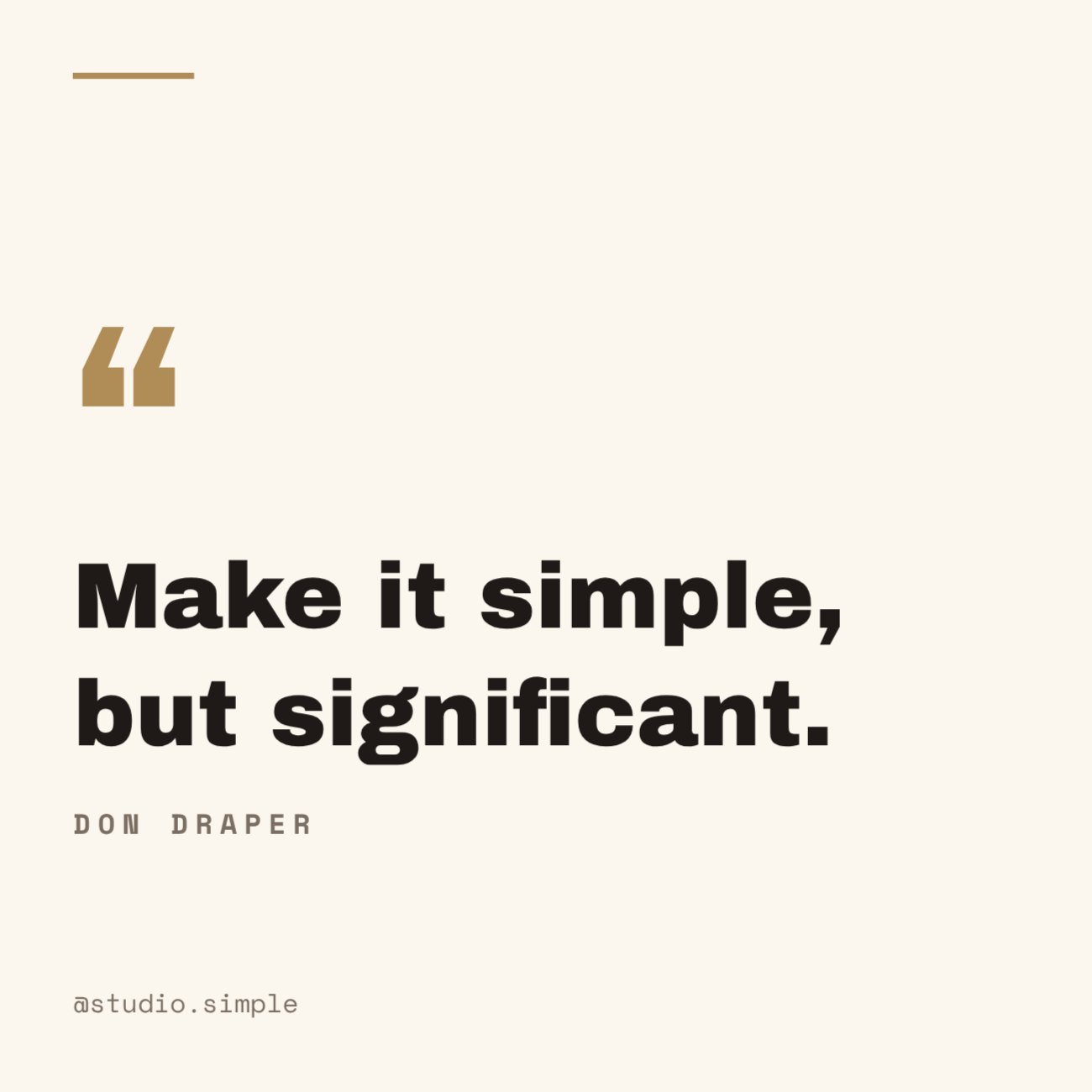 Minimal Black Quote Square — editable social media template