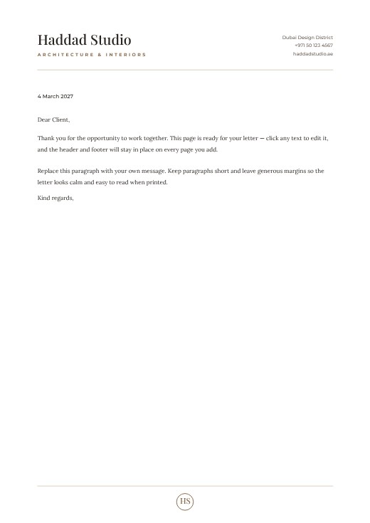 Minimal Line Letterhead