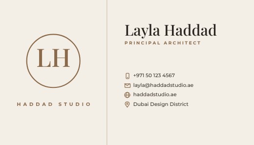 Minimal Monogram Business Card