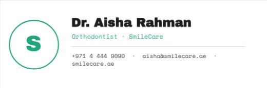 Minimal Monogram Email Signature template