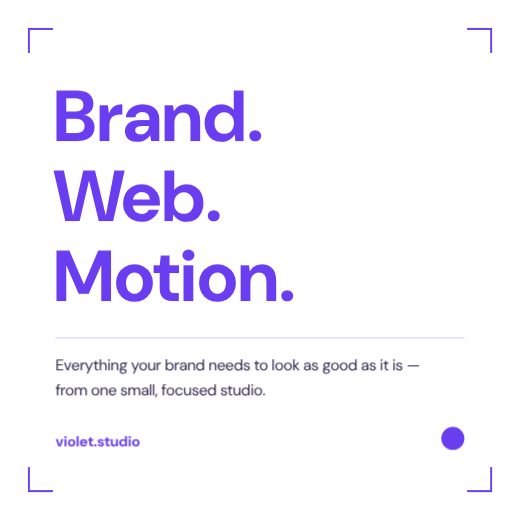 Minimal Purple Studio Services Post template