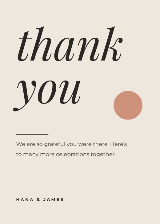 Minimal Thank You Card — free thank you card template