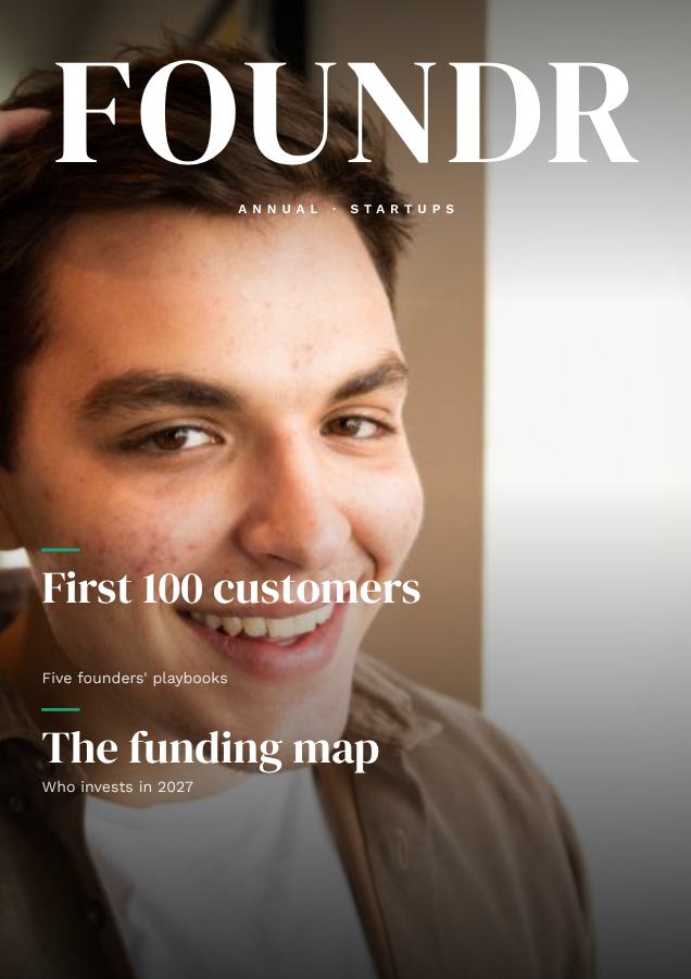 Mint FOUNDR Startups Magazine Cover Annual — editable marketing template