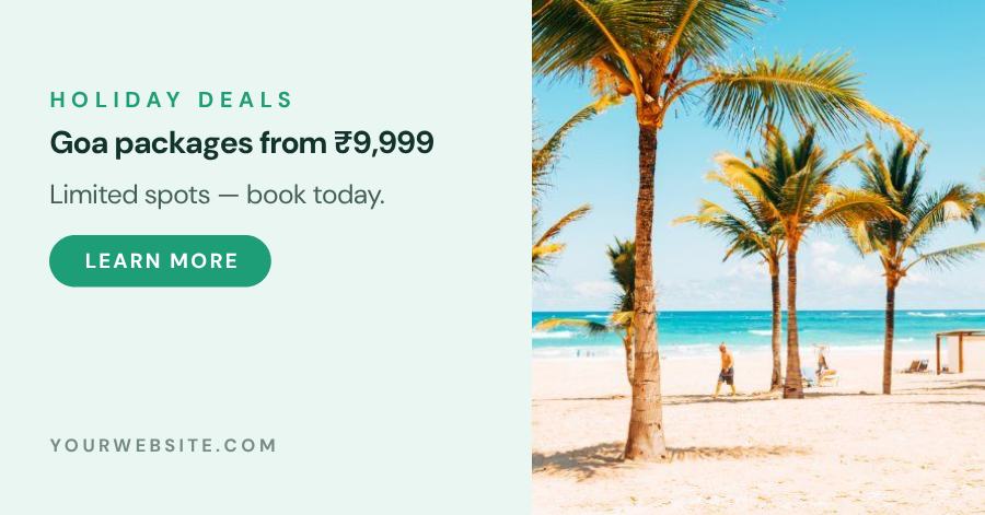 Mint Holiday Deals Facebook Post — editable social media template