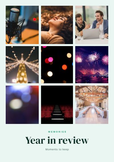 Mint Year in review 9 Photo Collage template