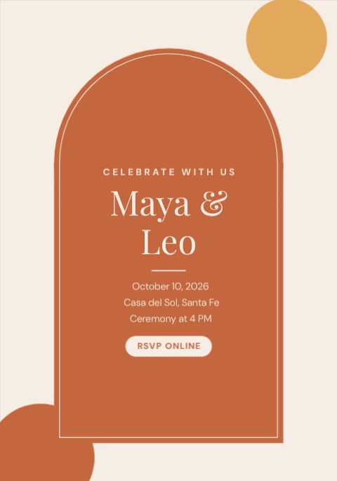 Modern Arch Wedding template