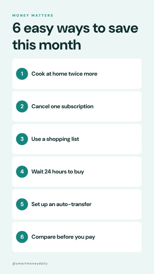 Money Saving Tips Story