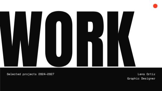 Mono Bold Work Portfolio Deck template