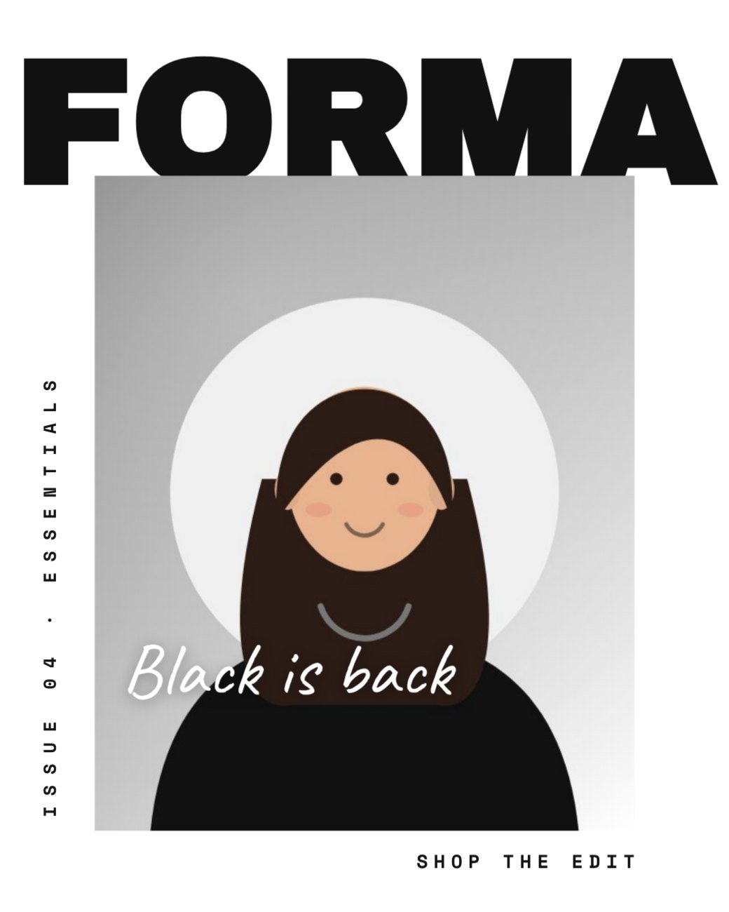 Monochrome Editorial Cover — editable marketing template