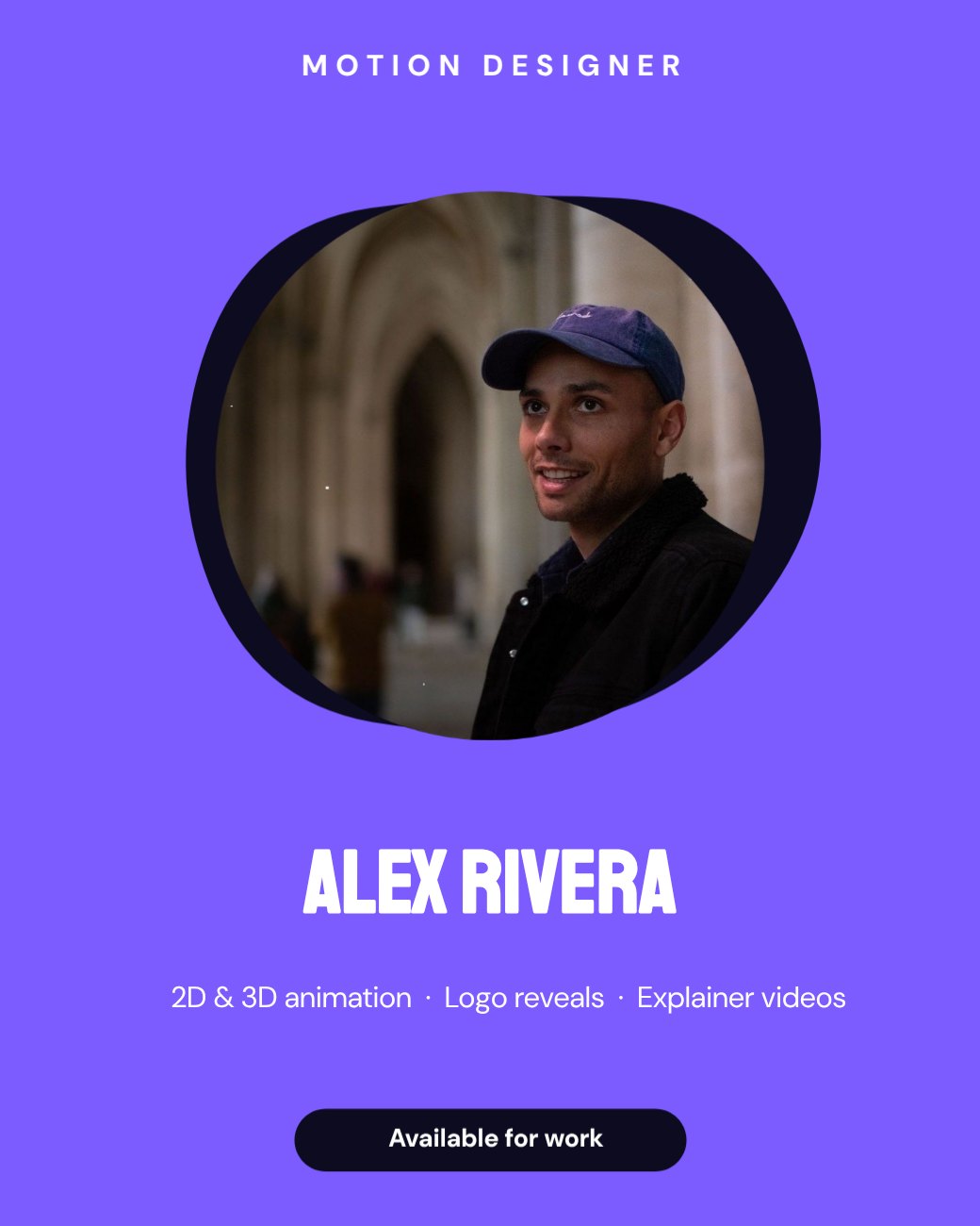 Motion Designer Personal Brand Post — editable social media template
