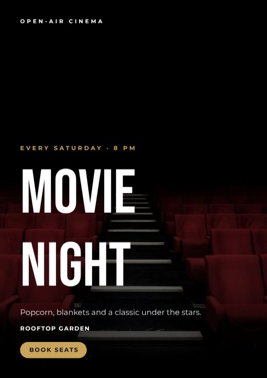 Movie Night Poster — free poster template