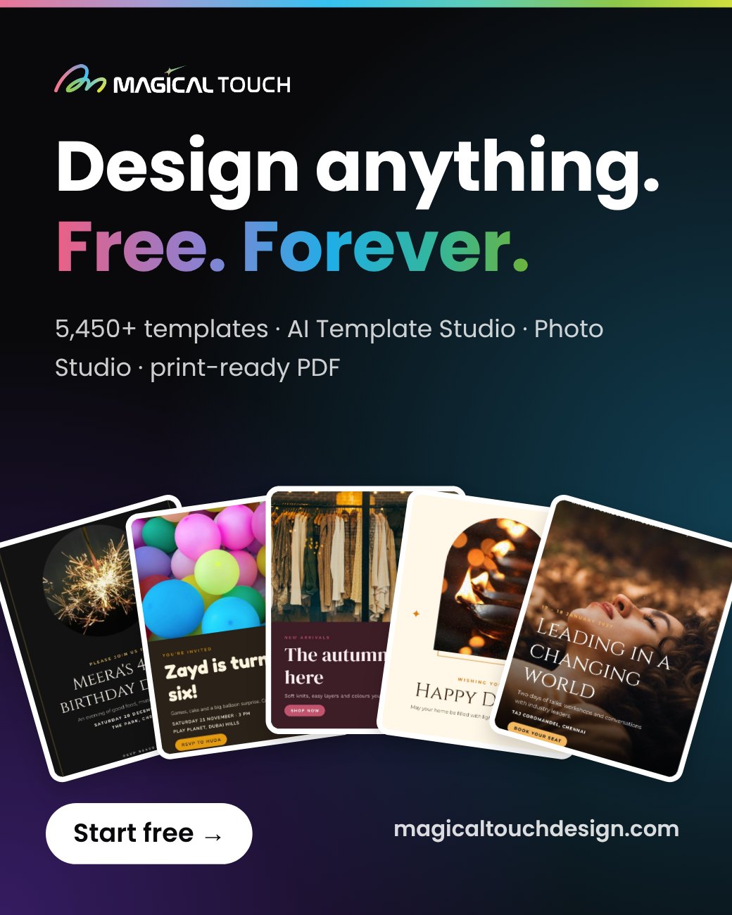 Design anything. Free forever — Magical Touch Design