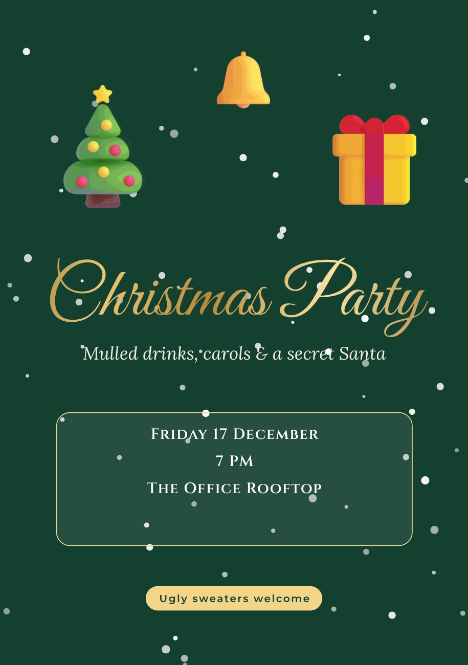 Mulled Drinks Christmas Party Invitation — editable festivals template