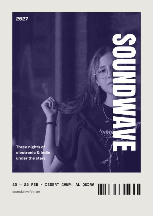 Music Festival Barcode Editorial Poster template