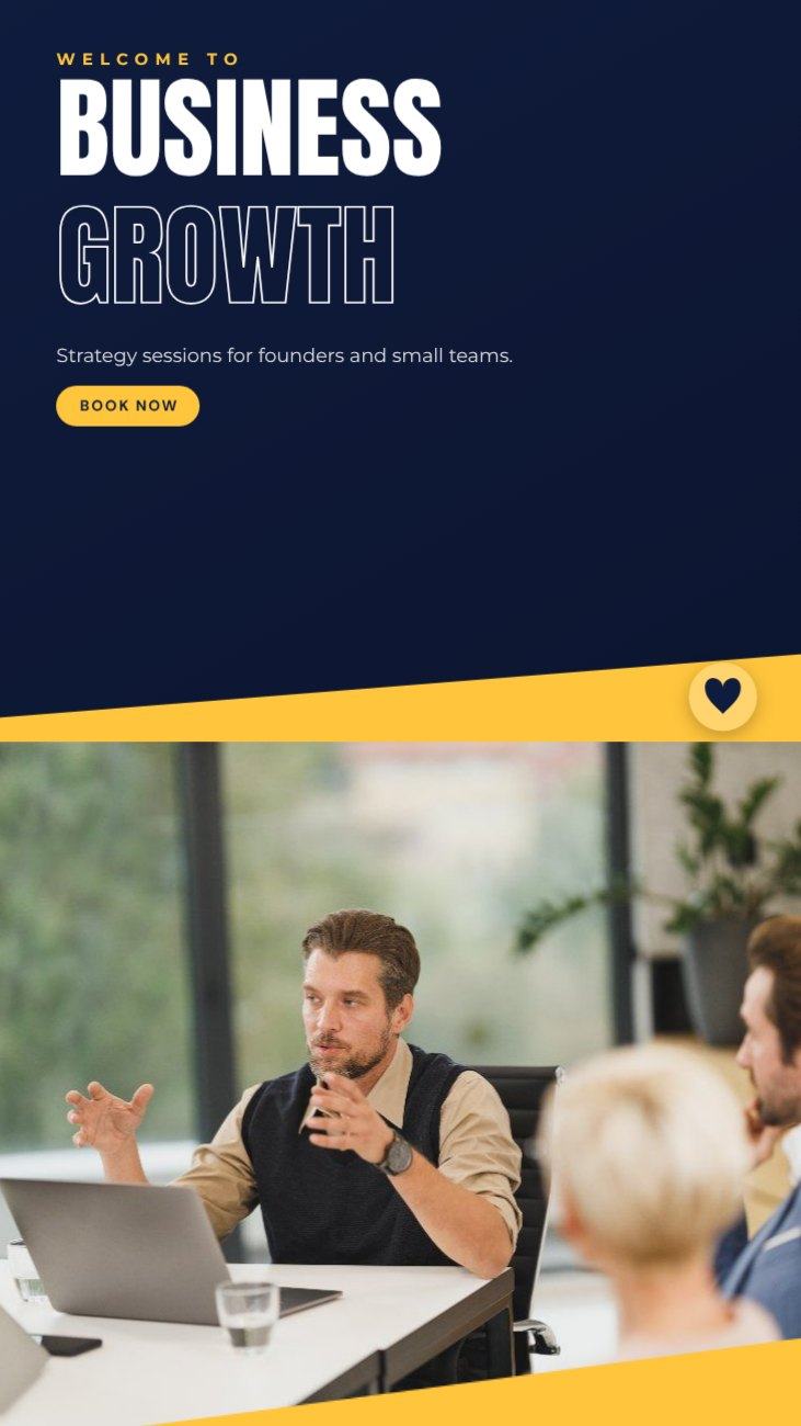 Navy Business Growth Story — editable marketing template