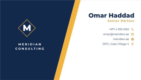 Navy Diagonal Card template