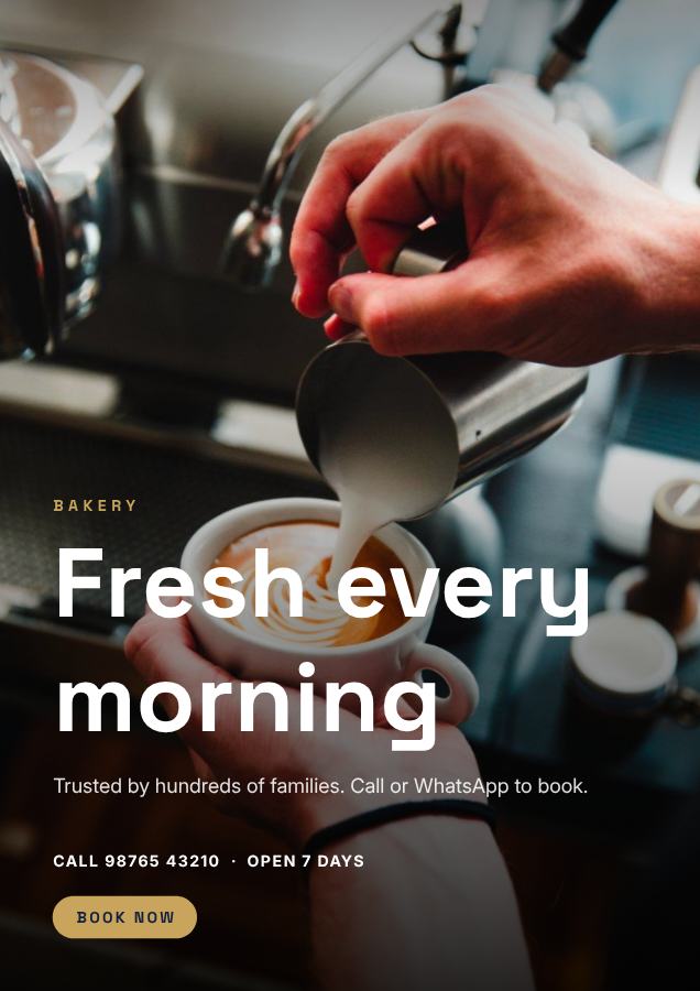 Navy Fresh every morning Bakery Flyer Print — editable business template
