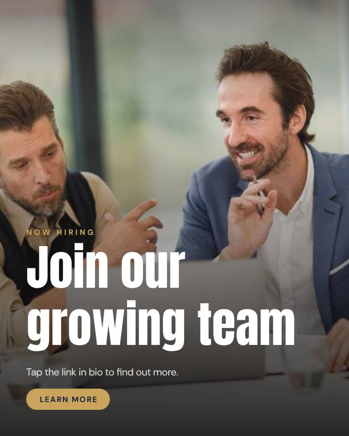 Navy Join our growing team Announcement Post — editable social media template