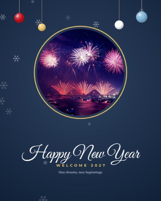 Navy Photo New Year Wishes Post