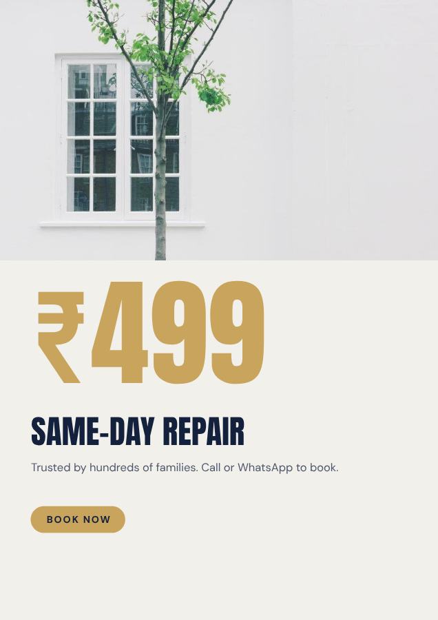 Navy Same-day repair Ac service Flyer Offer — editable business template