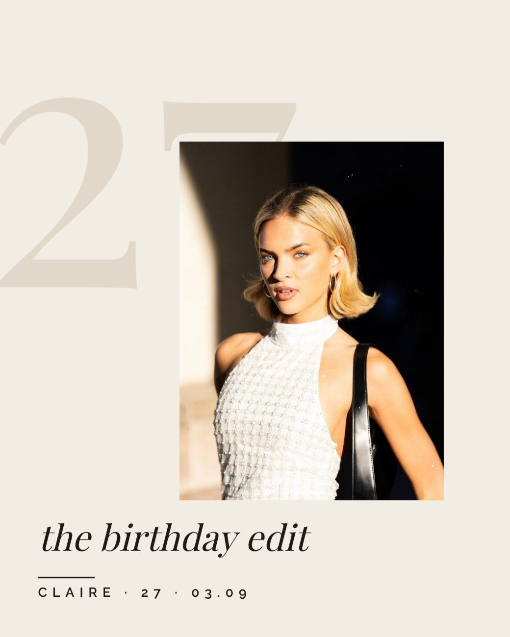 Neo Minimal Big Number Birthday Photo — editable birthday template