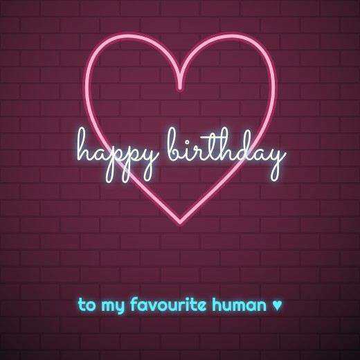 Neon Heart Sign Partner Post — free design template