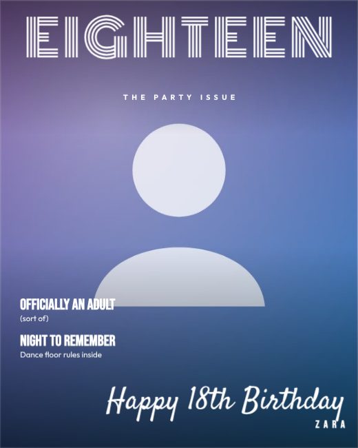Neon Party Magazine Cover Post template