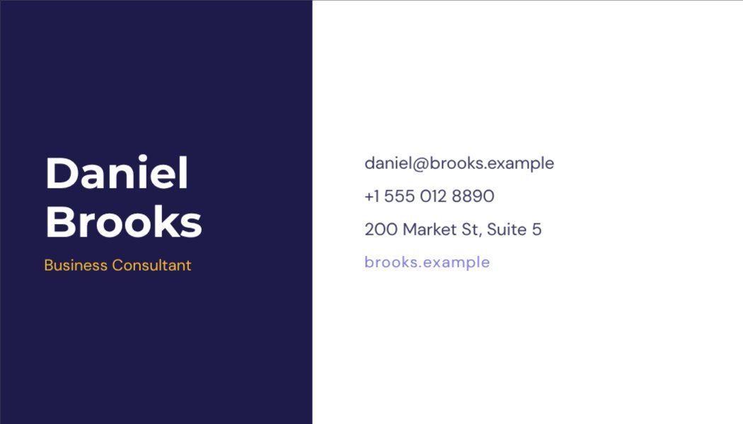 Networking Business Card — editable business template
