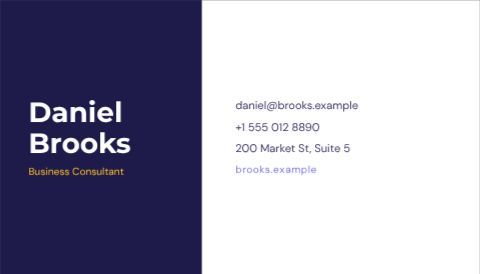 Networking Business Card template