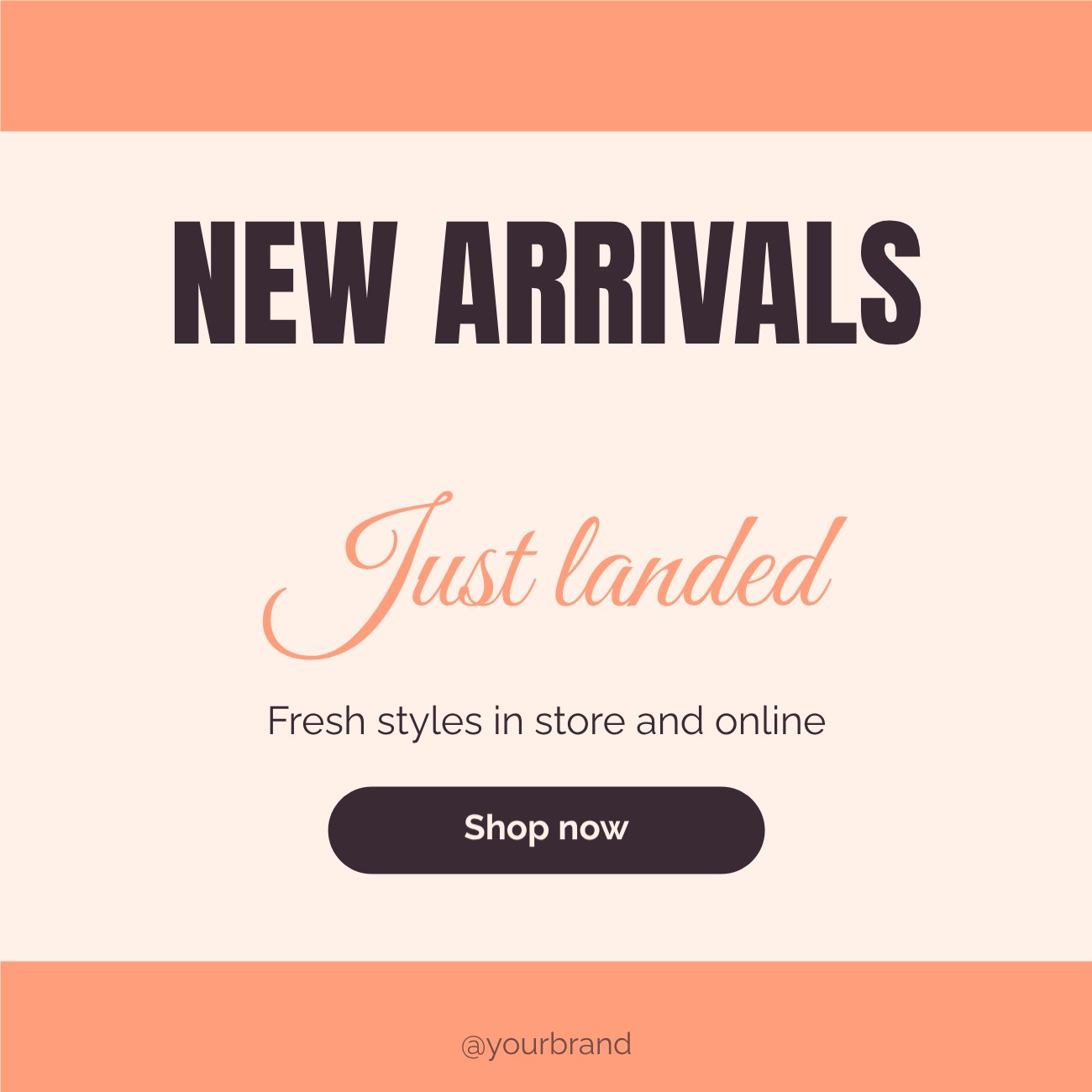 New arrivals Promo Post — editable marketing template