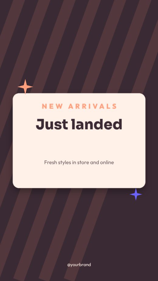 New arrivals Promo Story template