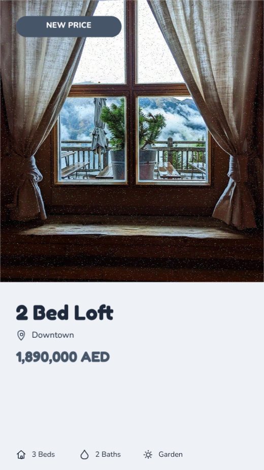 New Price 2 Bed Loft Real Estate Story template