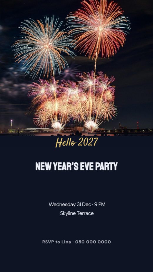 New Year’s Eve Party Invitation Story template
