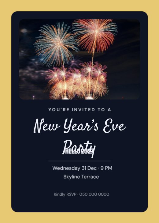 New Year’s Eve Party Invitation template
