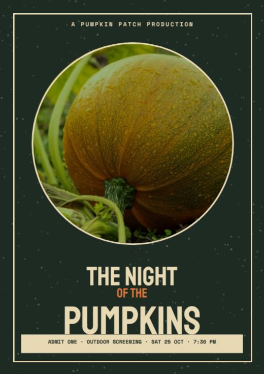 Night of the Pumpkins Vintage Movie Poster — free Halloween design template