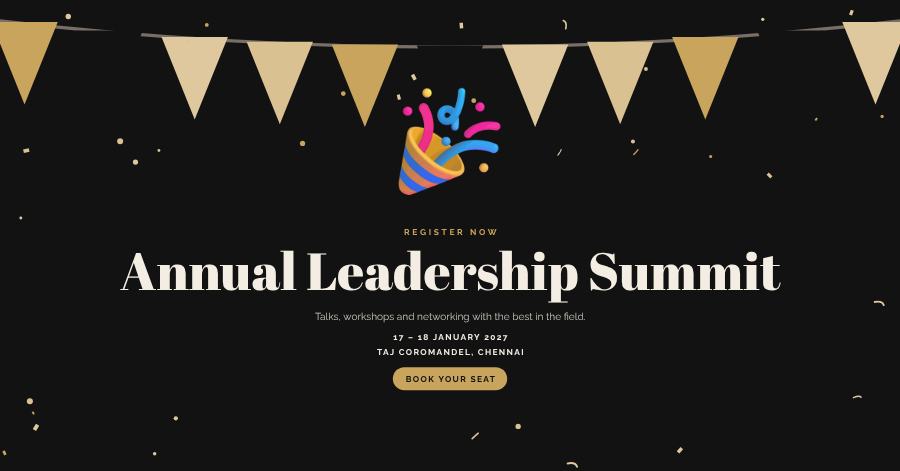 Noir Annual Leadership Summit Banner — editable events template