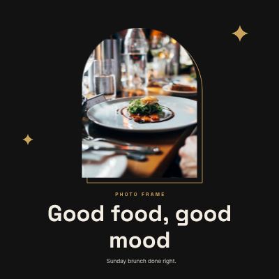 Noir Arch Frame Good food, good mood template