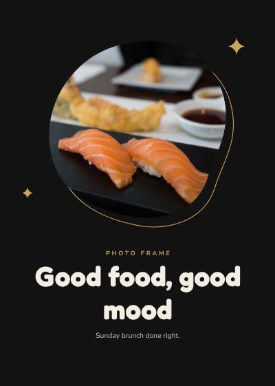 Noir Blob Frame Good food, good mood template