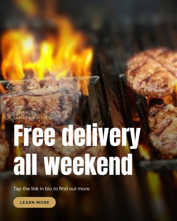 Noir Free delivery all weekend Announcement Post — editable social media template