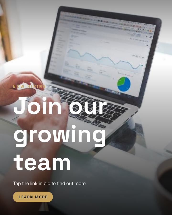 Noir Join our growing team Announcement Post — editable social media template
