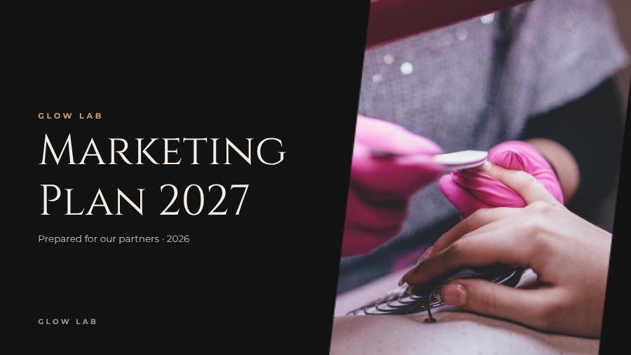 Noir Marketing Plan 2027 Presentation Elegant — editable business template