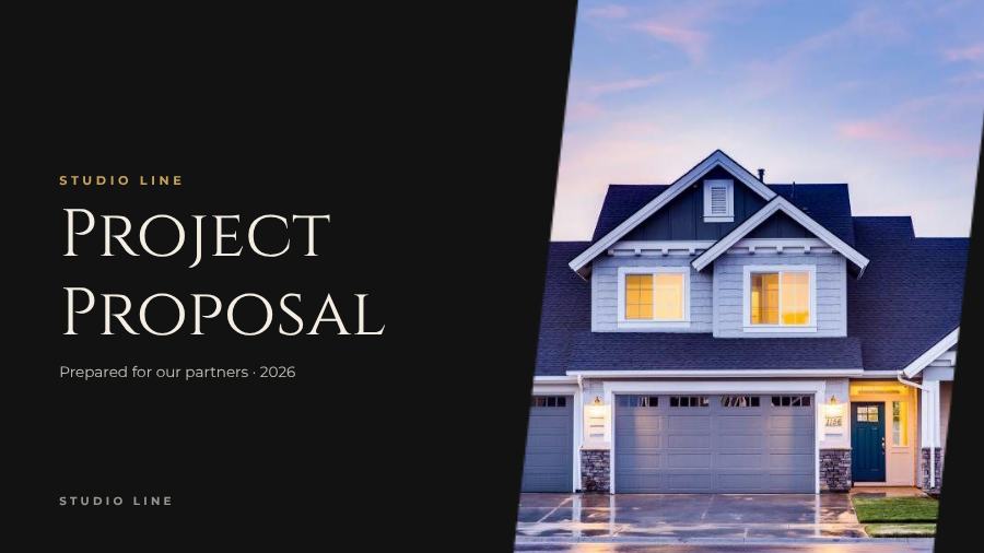Noir Project Proposal Presentation Elegant — editable business template