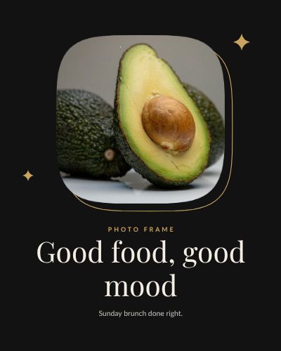 Noir Squircle Frame Good food, good mood template