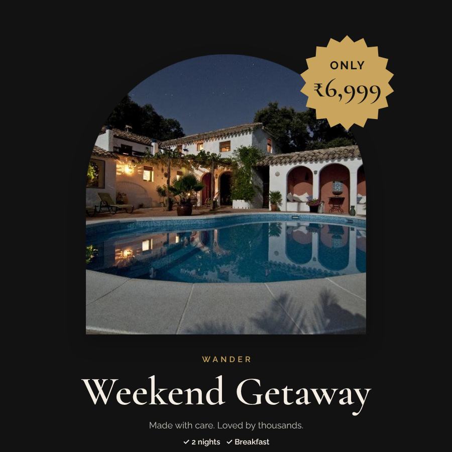 Noir Weekend Getaway Product Ad — editable marketing template