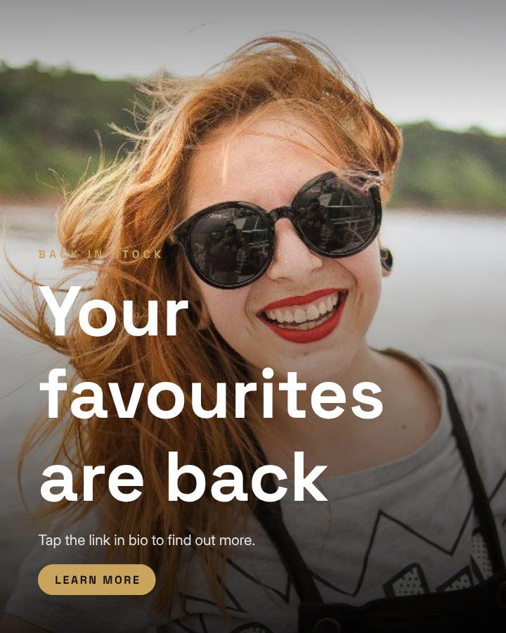 Noir Your favourites are back Announcement Post — editable social media template