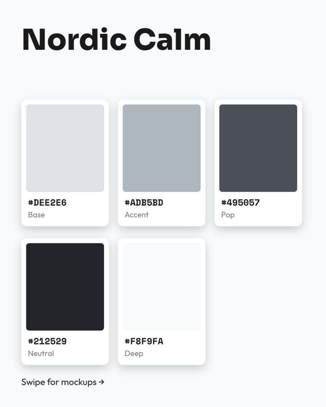 Nordic Calm Colour Palette Post — editable social media template